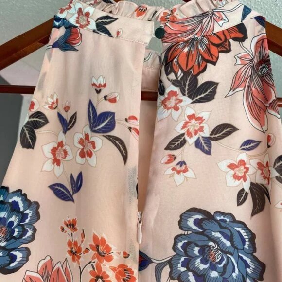 Vince Camuto Sz 8, Pink Floral Halter Mini Dress, Used Great Condition - Picture 7 of 10